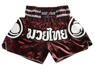 Pantaloncini de Muay Thai Boxsense : BXS-101-Marrone