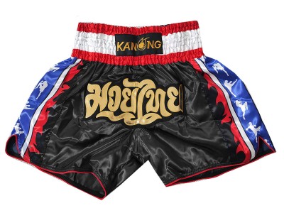 Pantaloncini Thai Boxe Kanong : KNS-149-Nero