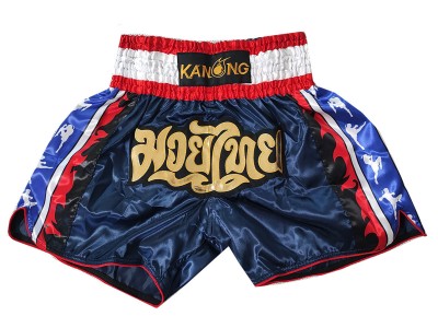 Pantaloncini Thai Boxe Kanong : KNS-149-Blu navy