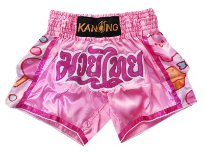 Pantaloncini Thai Boxe Kanong : KNS-501-Rosa