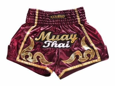 Pantaloncini Retro Muay Thai Kanong : KNSRTO-232-Marrone