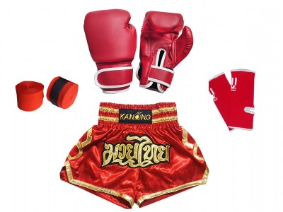 Set da Kickboxing per Bambino : 121-Rosso