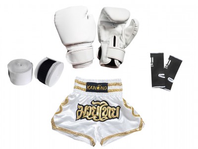 Set da Kickboxing per Bambino : 121-Bianco