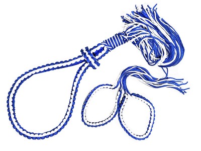 Set Mongkol e Prajead fascia Muay Thai Bambino : Bianco-Blu