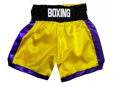 Pantaloncini boxe personalizzati : KNBXCUST-2050-Giallo