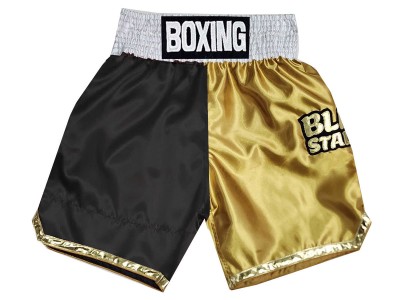 Pantaloncini boxe personalizzati : KNBXCUST-2052-Nero-Oro