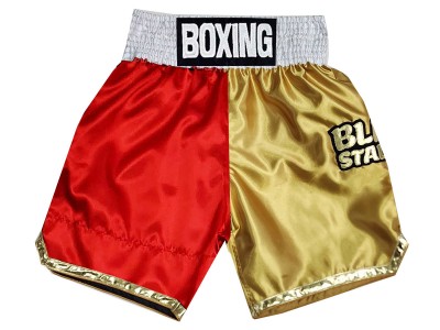 Pantaloncini boxe personalizzati : KNBXCUST-2052-Rosso-Oro