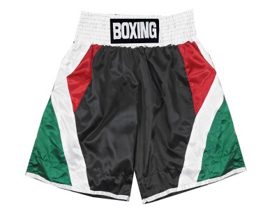 Pantaloncini boxe personalizzati : KNBXCUST-2053-Nero-Verde-Rosso