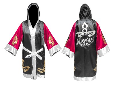 Vestaglia da Boxe Muay Thai Kanong : KNFIR-143-Rosa-Nero