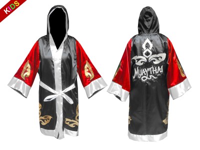 Vestaglia da boxe Kanong per Bambino : KNFIRKID-143-Rosso-Nero