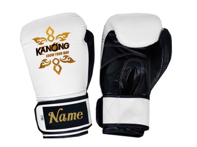Guanti Muay Thai in vera pelle personalizzati : KNGCUST-R-420