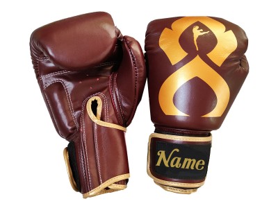 Guanti Muay Thai in vera pelle personalizzati : KNGCUST-R-423