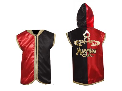 Felpe con cappuccio Muay Thai : KNHOD-121-Rosso-Nero