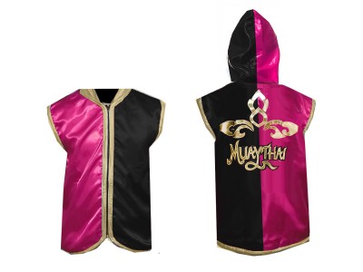 Felpe con cappuccio Muay Thai : KNHOD-121-Rosa-Nero
