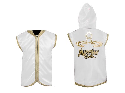 Felpe con cappuccio Muay Thai : KNHOD-121-Bianco