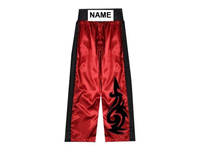 Pantaloni da kickboxing personalizzati : KNPANTS-003-Rosso