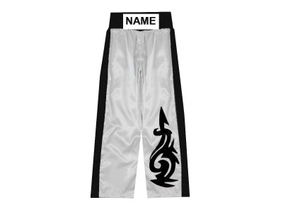 Pantaloni da kickboxing personalizzati : KNPANTS-003-Bianco