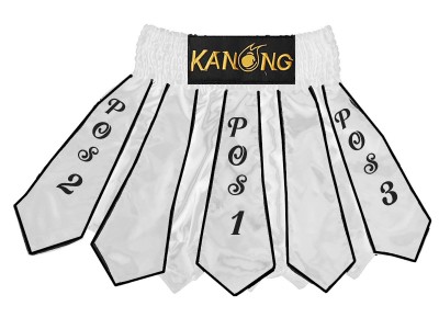 Pantaloncini Kick boxing personalizzati : KNSCUST-1170-Bianco