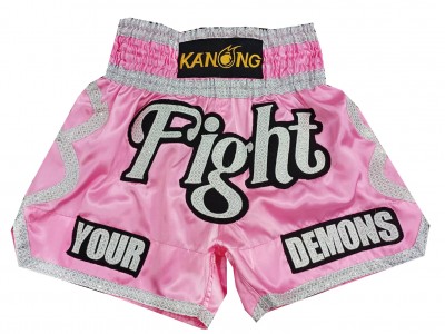 Pantaloncini Kick boxing personalizzati : KNSCUST-1272-Rosa