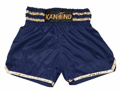 Pantaloncini Kick boxing personalizzati : KNSCUST-1278-Blu navy