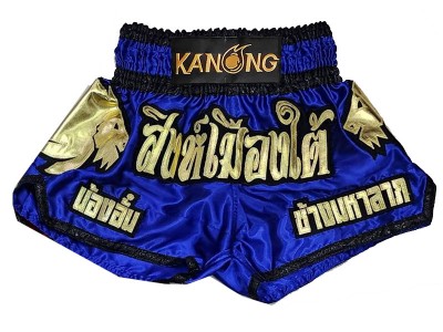 Pantaloncini Muay Thai personalizzati : KNSCUST-1280-Blu