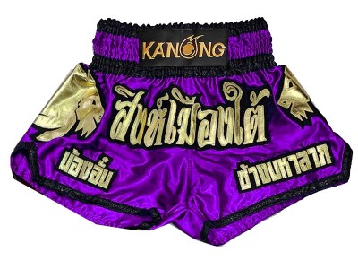 Pantaloncini Muay Thai personalizzati : KNSCUST-1280-Viola