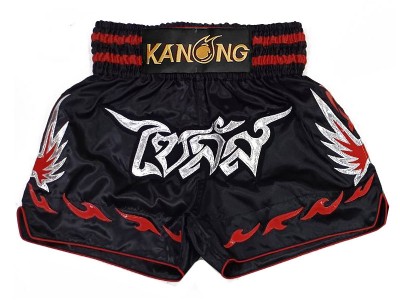 Pantaloncini Muay Thai personalizzati : KNSCUST-1285-Nero