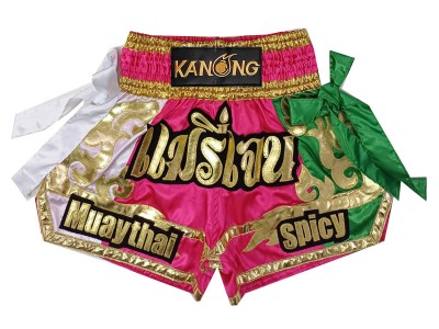 Pantaloncini Muay Thai personalizzati : KNSCUST-1298-Rosa