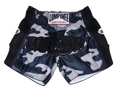 Pantaloncini Thai Kick Boxe Lumpinee : LUM-052-Nero-camuffare