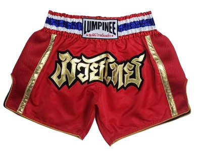 Pantaloncini Thai Kick Boxe Lumpinee : LUMRTO-006-Rosso