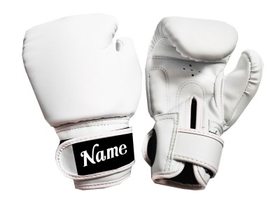 Guanti Muay Thai personalizzati per bambini : KNGCUST-KIDS-439 Bianco