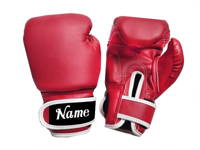 Guanti Muay Thai personalizzati per bambini : KNGCUST-KIDS-440 Rosso