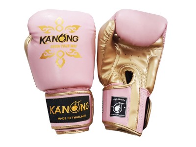 Guantoni da boxe per Bambino Kanong : Thai Power Rosa/Oro