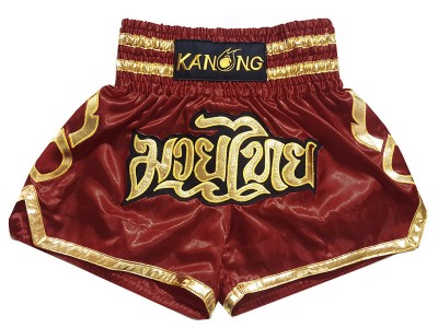 Pantaloncini Kickboxing Kanong : KNS-121-Marrone