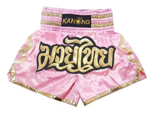 Pantaloncini Thai Boxe Kanong : KNS-121-Rosa