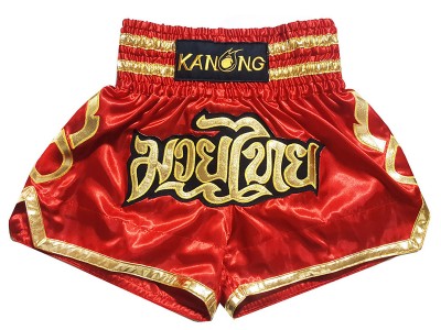 Pantaloncini Thai Boxe Kanong : KNS-121-Rosso