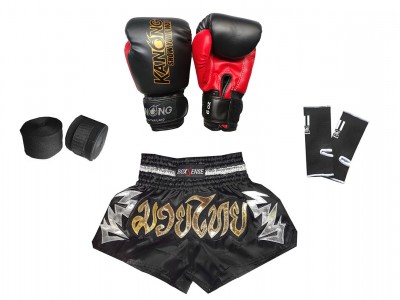 Set Muay Thai per Bambino : Nero