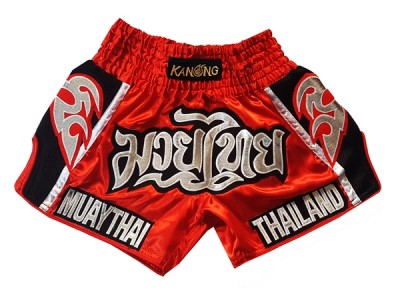 Pantaloncini Muay Thai KANONG : KNSRTO-207-Rosso