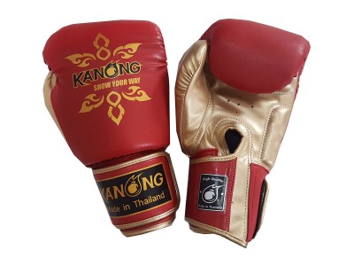 Guantoni da boxe per Bambino Kanong : Thai Power Rosso/Oro