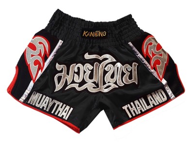 Pantaloncini Kick Boxing Bambino KANONG : KNSRTO-207-Nero