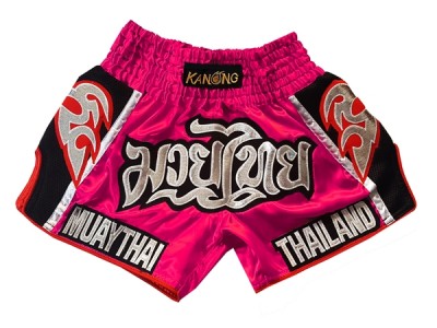Pantaloncini Retro Muay Thai Donna KANONG : KNSRTO-207-Rosa