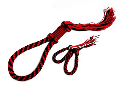Set Mongkol e Prajet fascia Muay Thai : Nero/Rosso