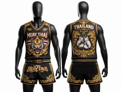 Ingrosso -  T-shirt senza maniche Muay Thai con stampa sublimatica