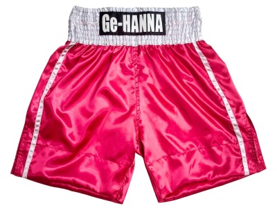 Pantaloncini da boxe personalizzati con il nome : KNBXCUST-2071-Rosa