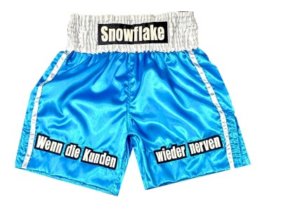 Pantaloncini da boxe personalizzati con il nome : KNBXCUST-2071-Azzurro