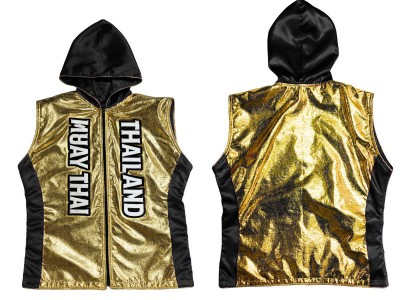 Felpe con cappuccio Muay Thai : KNHOD-004-Oro-Nero