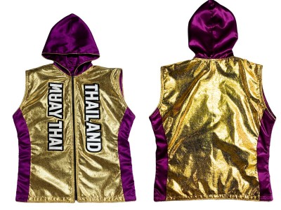 Felpe con cappuccio Muay Thai : KNHOD-004-Oro-Viola