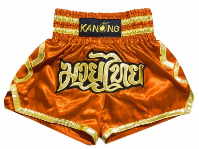 Pantaloncini Muay Thai Kanong : KNS-121-Arancione