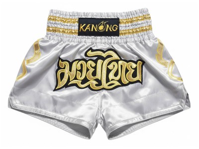 Pantaloncini Muay Thai Kanong : KNS-121-Argento