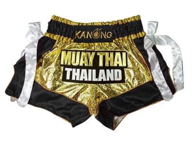 Pantaloncini Muay Thai Kanong : KNS-152-Oro-Nero